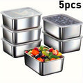 Stainless Steel Food Storage Containers - 5 Piece Airtight Set