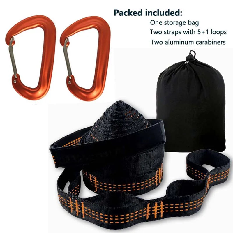 Hammock Tree Straps with Adjustable Loops and Carabiners – image 8