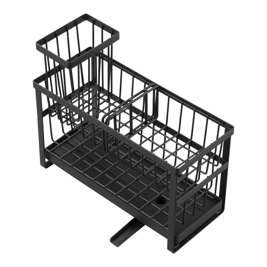 Kitchen Sink Caddy Organizer, Black Sponge and Brush Holder – image 7