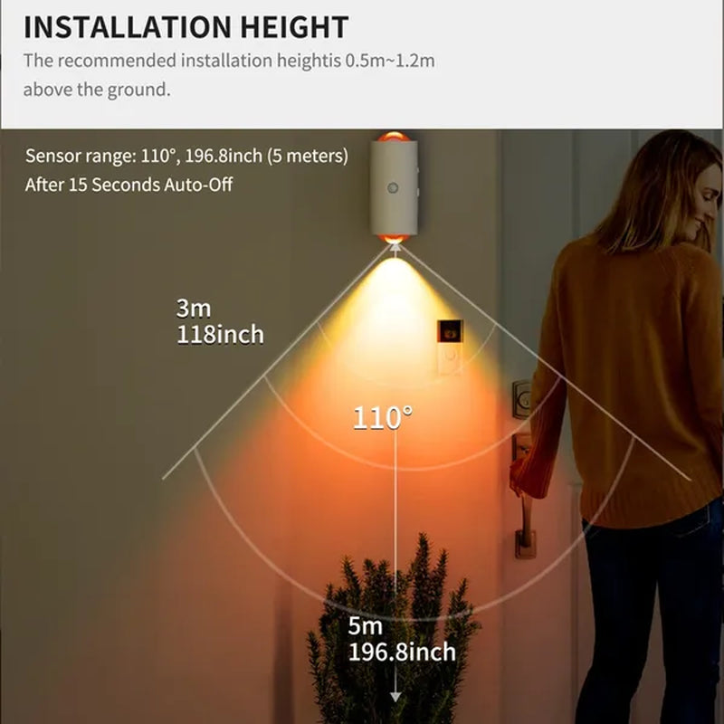 Motion Sensor Wall Light, USB-C Rechargeable Night Lamp, 2 Pack – image 5