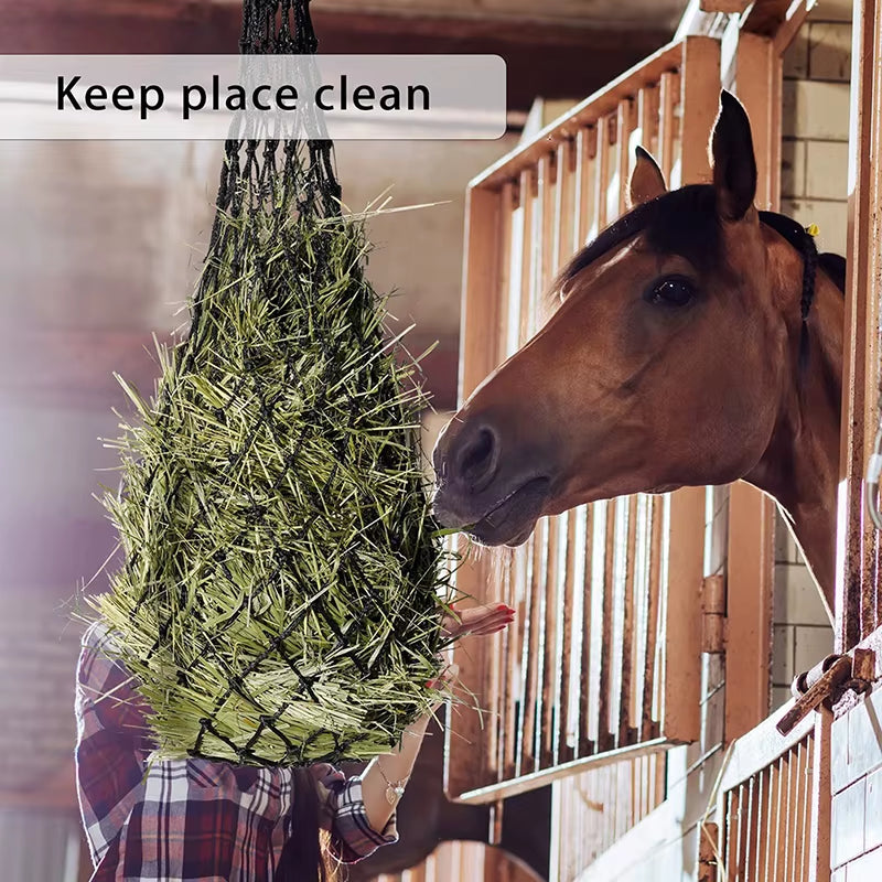Livestock Slow Feed Hay Net, Small Hole Haynet for Horses and Goats – image 5