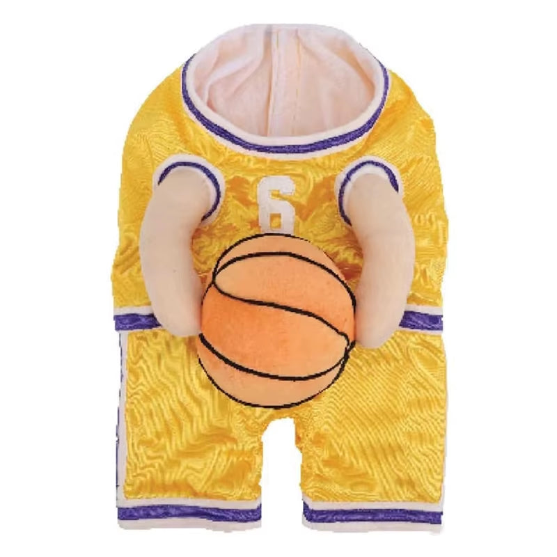 Dog Basketball Jersey Costume with Ball - Pet T-Shirt