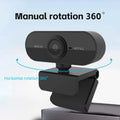 1080P HD USB Webcam with Built-In Microphone and Mini Tripod