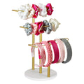 Headband Holder 3-Tier Gold Metal Stand for Bracelets and Clips