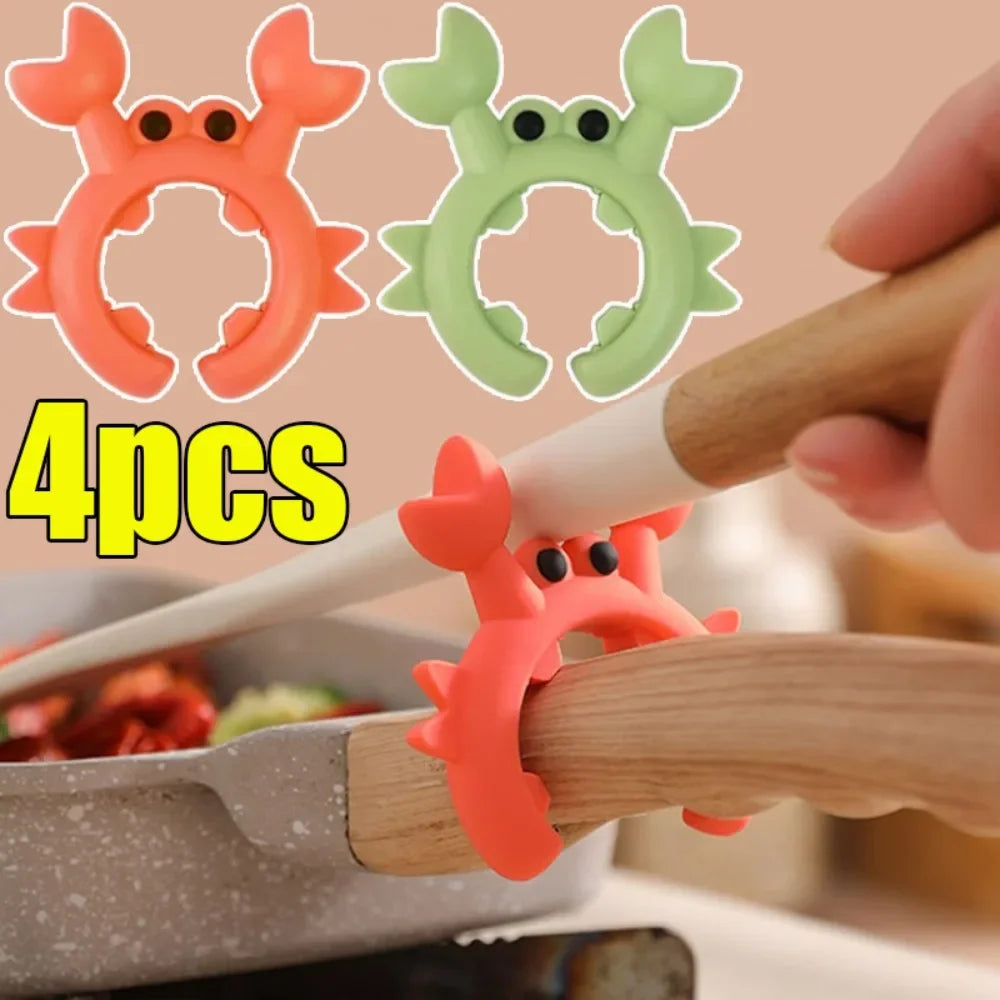 Crab Silicone Spoon Holder – Pot Clip & Spatula Rest