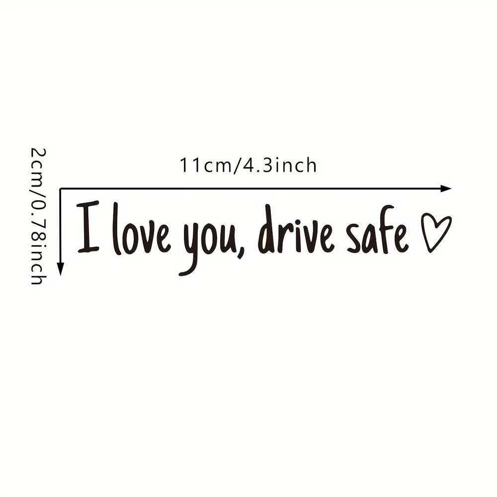 Car Mirror Decal - Drive Safe I Love You Rearview Mirror Sticker – image 6