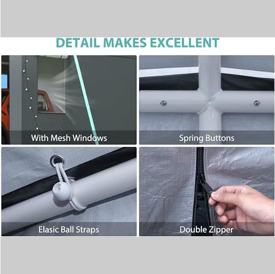 Portable Carport – 10x16 ft Heavy Duty Car Canopy Garage Tent