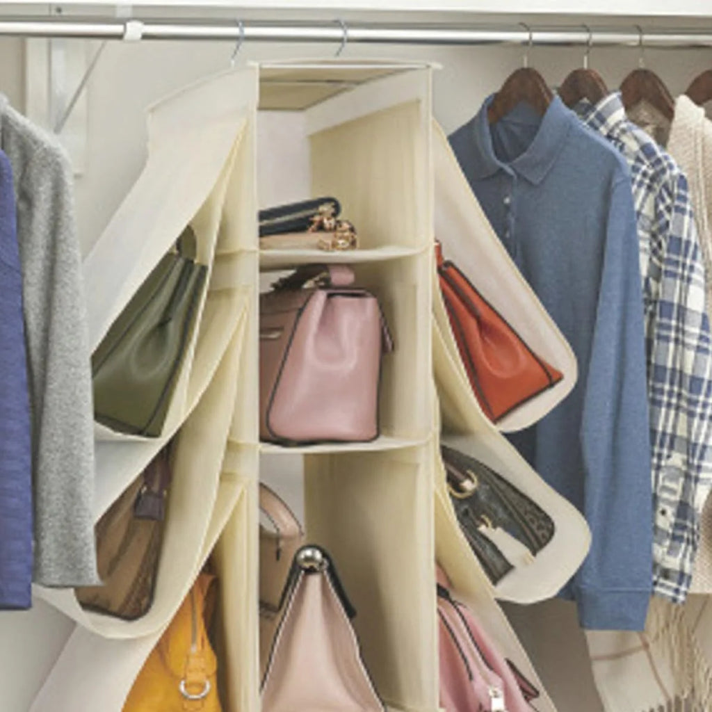 Hanging Purse Organizer – Closet Handbag Storage with Pockets – image 8