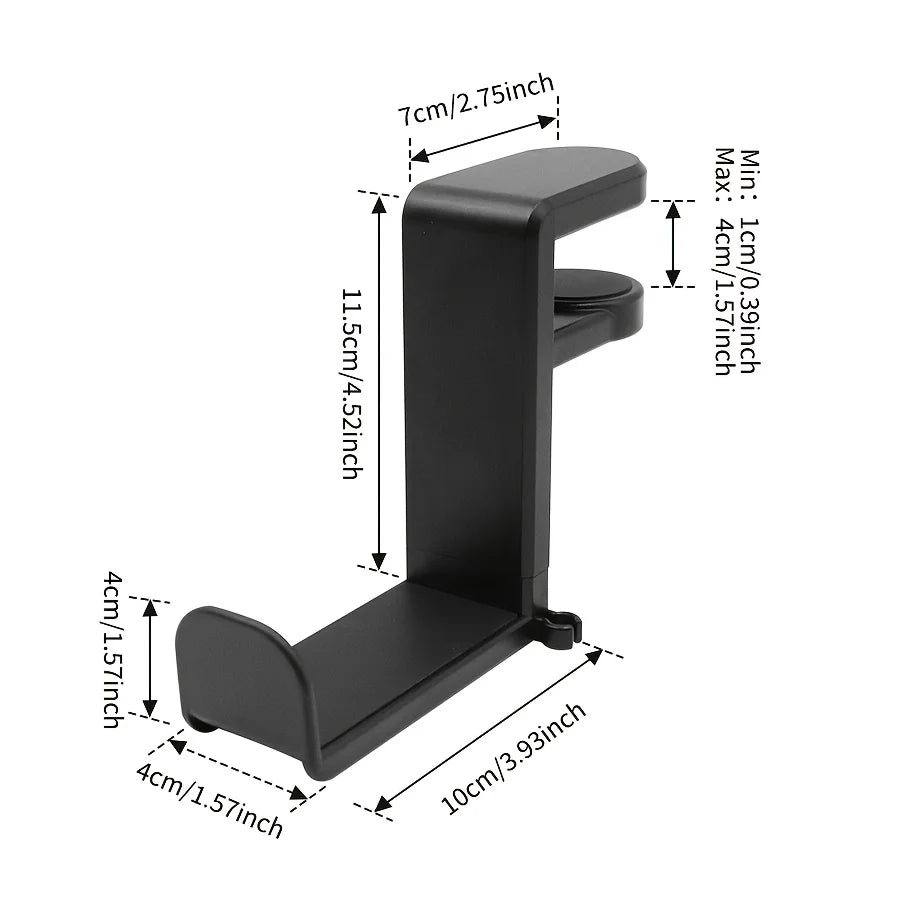 Under Desk Headphone Hanger - 360 Swivel Adhesive Headset Hook – image 6