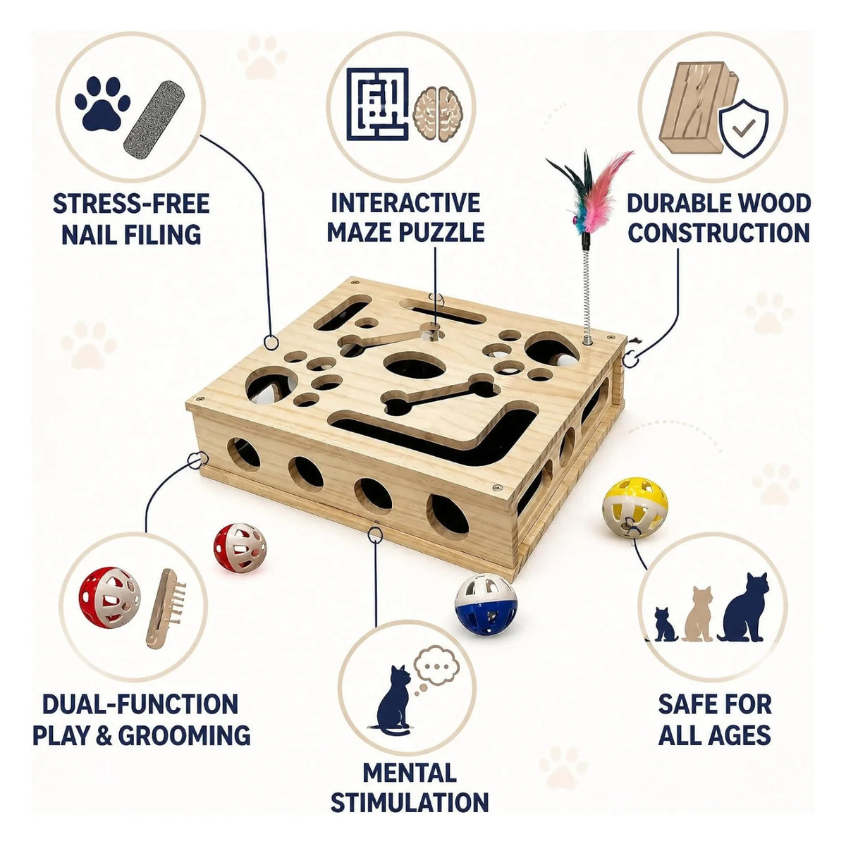 Cat Nail File Box – Interactive Scratch Puzzle Toy – image 2