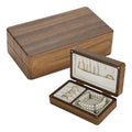 Travel Jewelry Case – Compact Walnut Wood Organizer for Rings