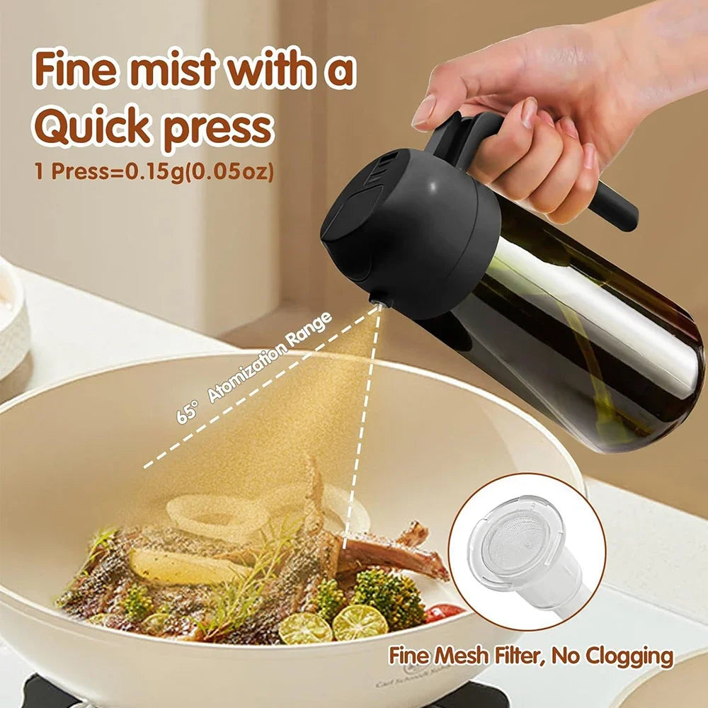 Oil Sprayer Bottle - 2-in-1 Glass Olive Oil Dispenser, 16 oz – image 4