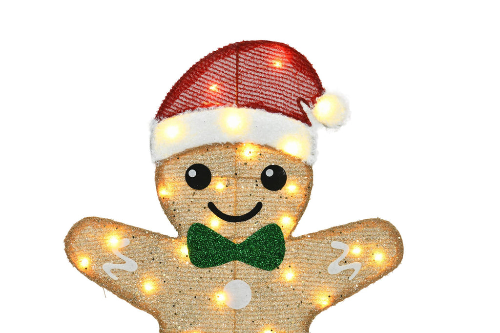 Gingerbread Man Cup Light-Up Christmas Decoration Set