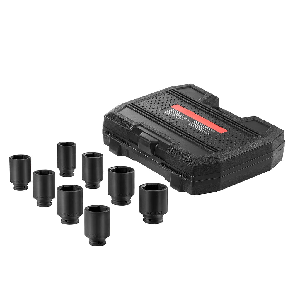Axle Nut Socket Set, 8-Piece 3/4 in Drive Deep 6-Point SAE Sockets – image 11
