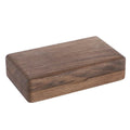 Travel Jewelry Box, Small Walnut Wood Organizer with Velvet Lining