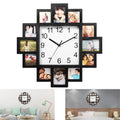 Photo Collage Wall Clock with 12 Picture Frame Slots, 15.35 in