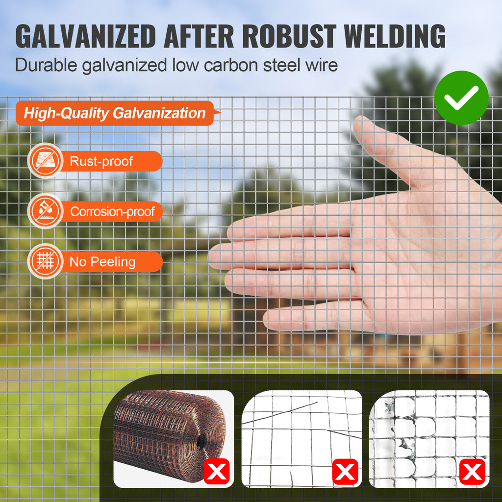 Galvanized Hardware Cloth 1/4 Inch Welded Wire Mesh Roll 36 in x 50 ft – image 3