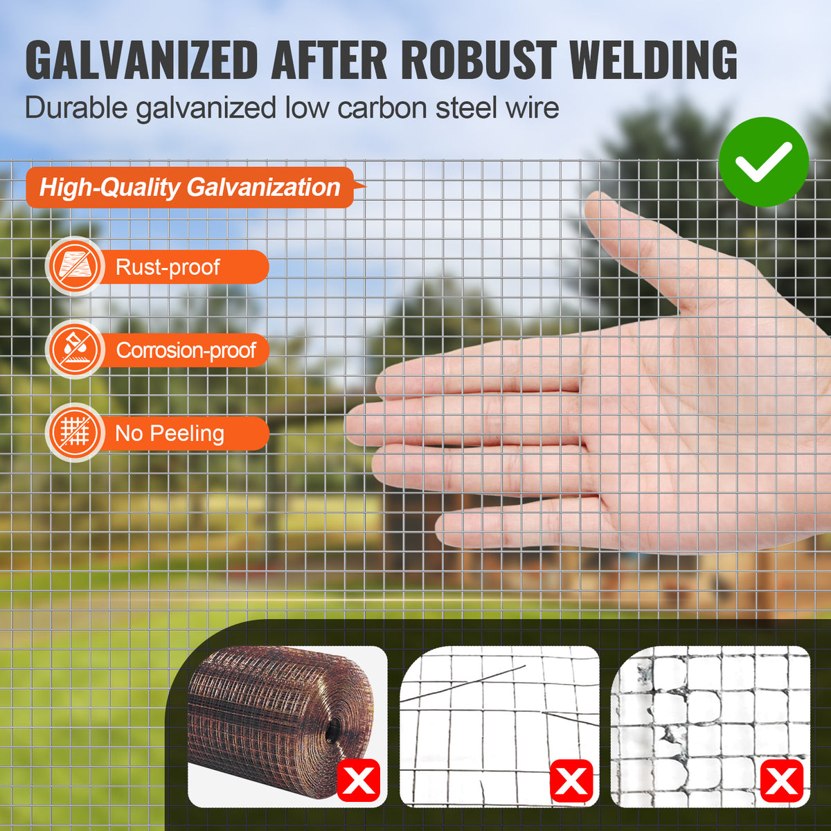 Galvanized Hardware Cloth 1/4 Inch Welded Wire Mesh Roll 36 in x 50 ft – image 3
