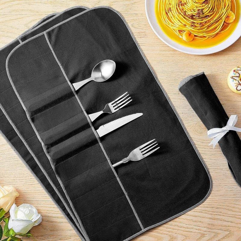 Cutlery Storage Bag – Felt Dustproof Tableware Organizer – image 4