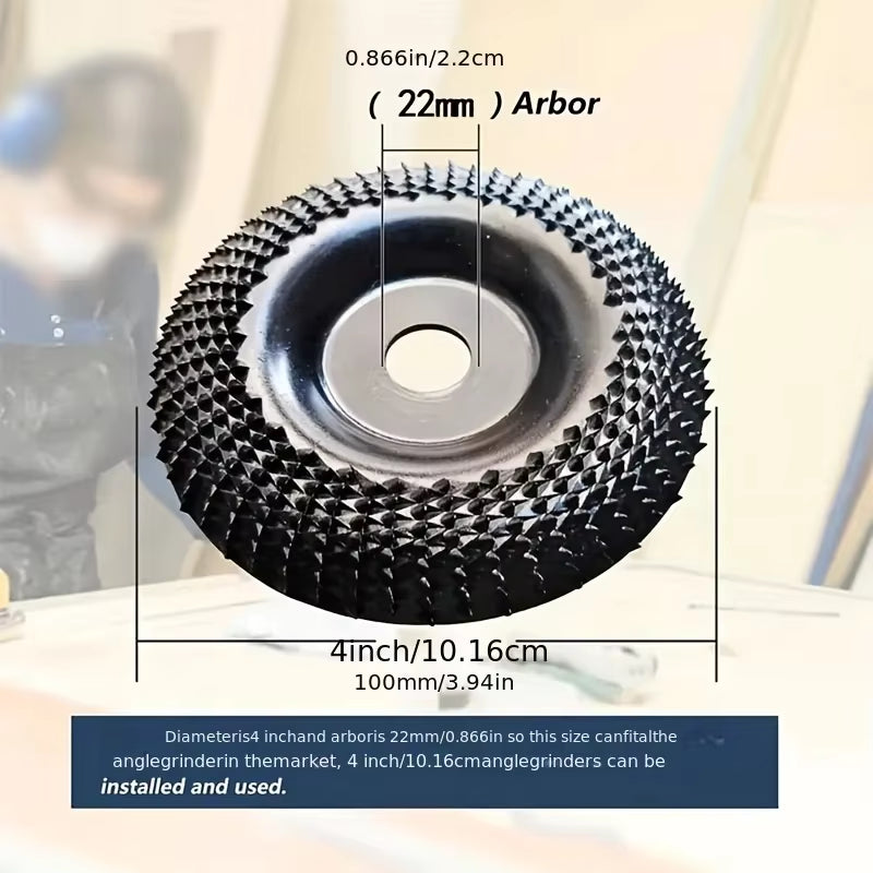 Wood Carving Disc 4-Inch, Angle Grinder Shaping Wheel – image 5