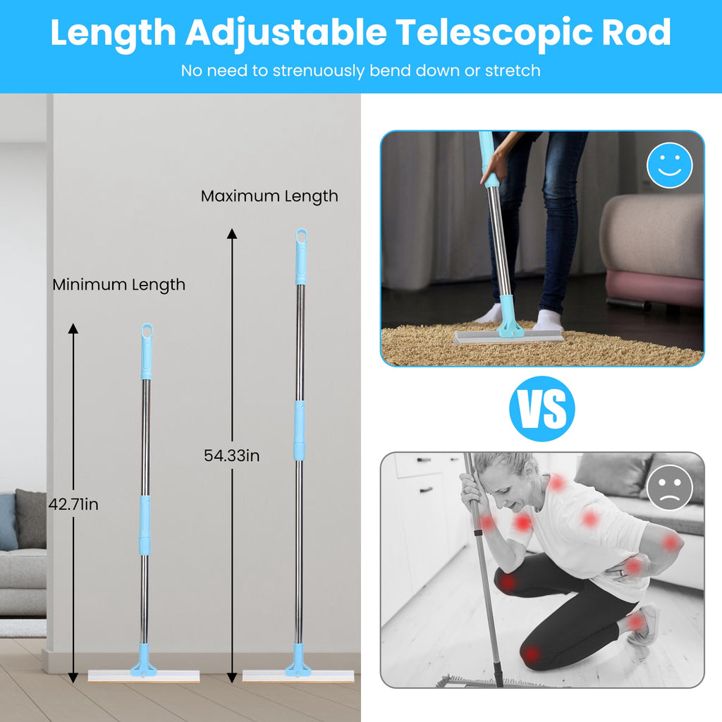Pet Hair Removal Carpet Rake with Telescopic Handle, 43-54 in – image 7