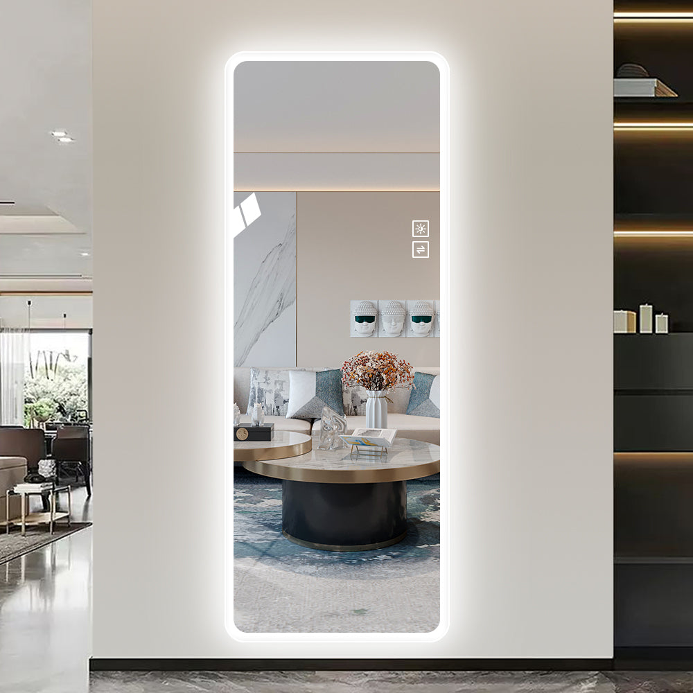 65 x 22 Inch Full Length LED Lighted Vanity Mirror, Dimmable – image 2
