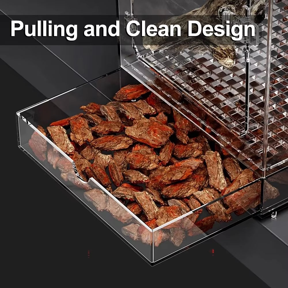 Clear Acrylic Arboreal Terrarium Box for Jumping Spiders and Geckos – image 3