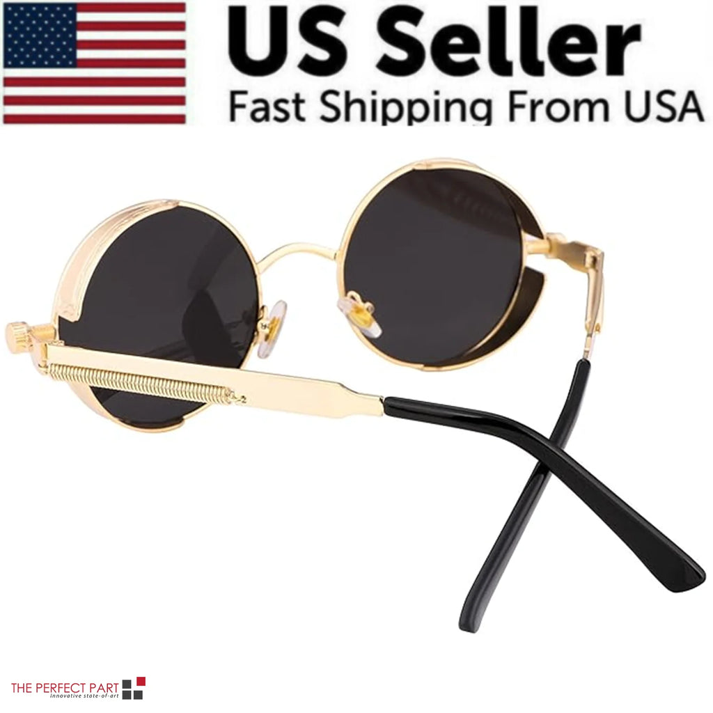 Round Sunglasses – Polarized Retro Metal Frame, UV400 – image 14