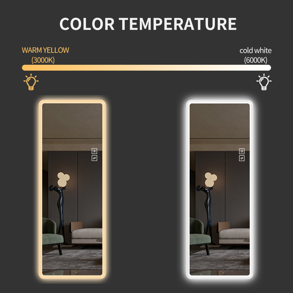 65 x 22 Inch Full Length LED Lighted Vanity Mirror, Dimmable – image 4