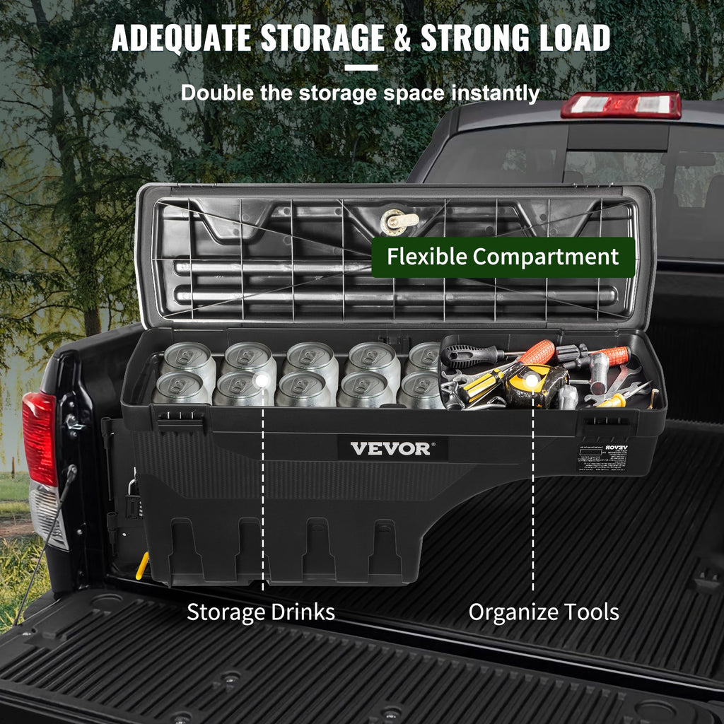 Truck Bed Storage Box – Lockable Wheel Well Tool Box, 6.6 Gal – image 5