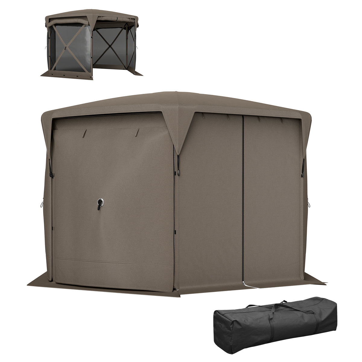 Pop Up Gazebo Screen Tent 11 x 11 ft with Removable Roof – image 2