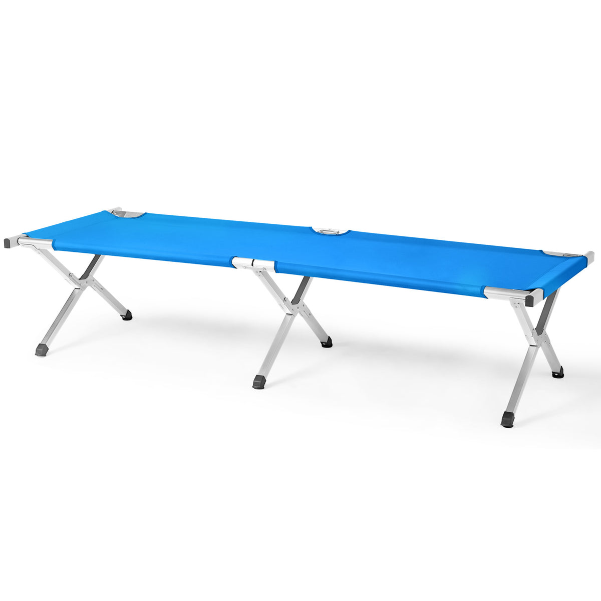 Aluminum Folding Camping Cot with Carry Bag, Blue – image 5