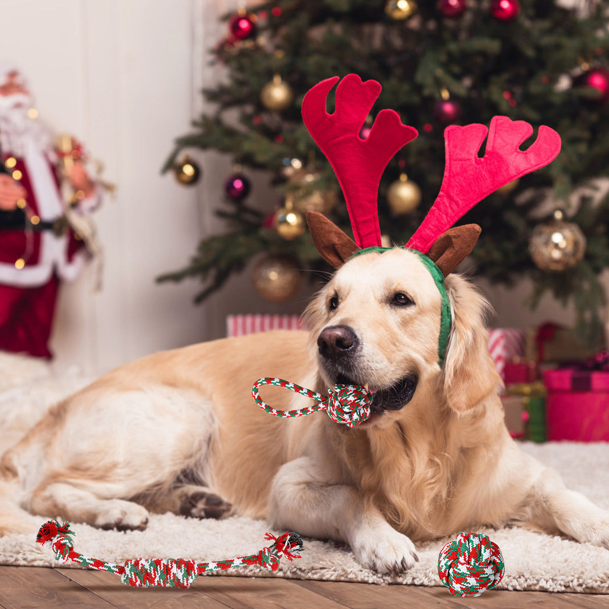 Christmas Dog Rope Toys 5 Pack Chew Toy Set for Puppies – image 10
