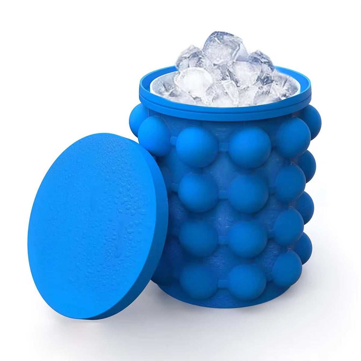 Silicone Ice Cube Bucket – Ice Mold & Drink Cooler – image 4