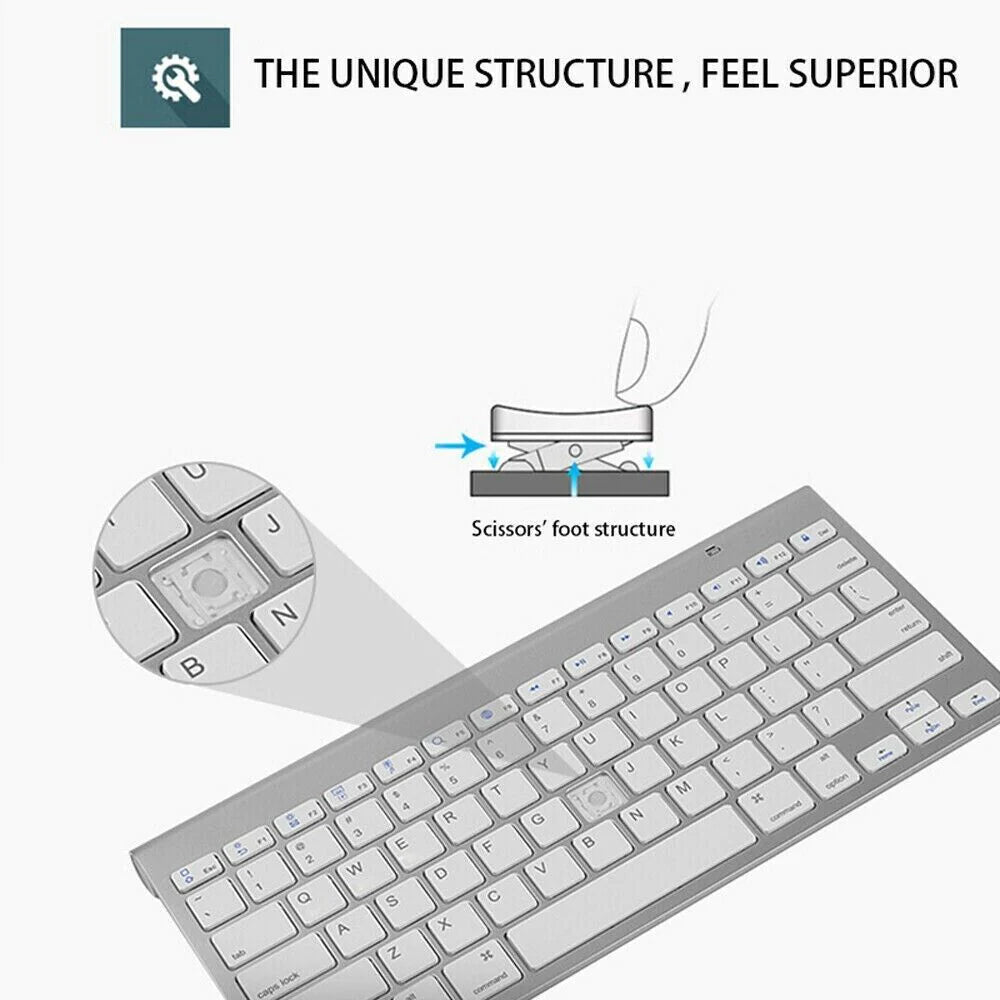 Mini Wireless Keyboard and Mouse Set, 2.4G, 78 Keys, Gold – image 4