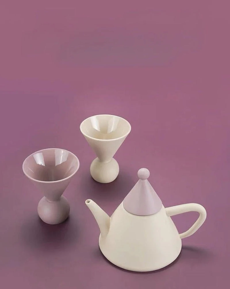 Handmade Ceramic Teapot and Cups Gift Set, 3 Pieces