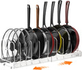Pot and Pan Organizer Rack, Expandable with 10 Adjustable Dividers