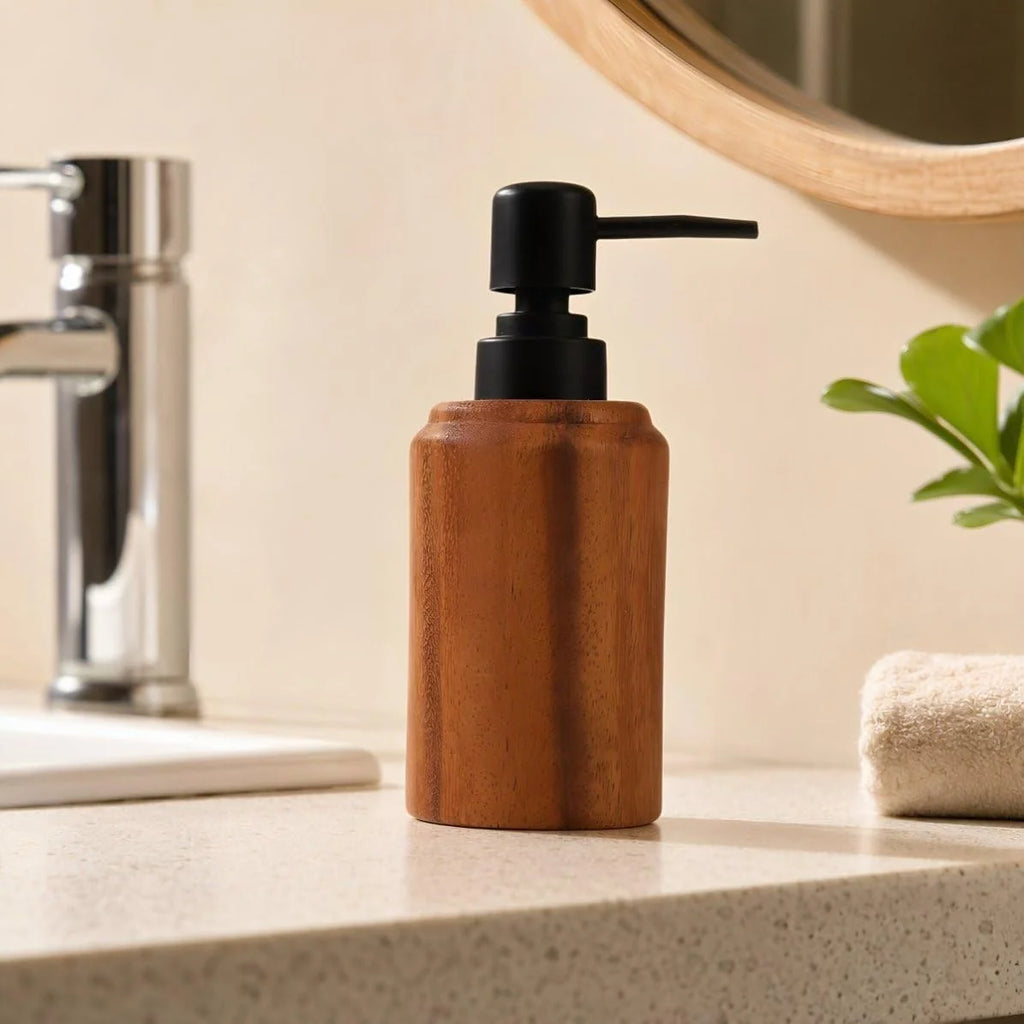 Wood Soap Dispenser - 250ml Refillable Pump Bottle – image 6