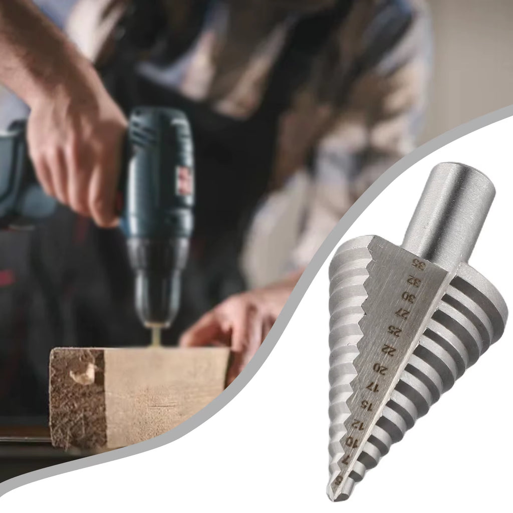 Step Drill Bit 5-35mm 13-Step HSS Titanium Coated Hole Cutter – image 3