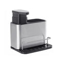 Sink Caddy with Soap Dispenser - 3-in-1 Stainless Steel Utensil Holder