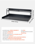 Washer Dryer Countertop with Shelf & 2 Hooks, 54 X 27.5 In, Black