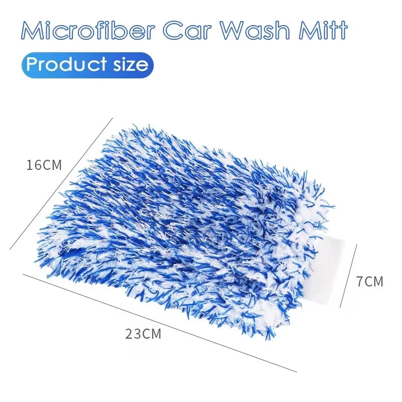 Plush Microfiber Car Wash Mitt - Thick Scratch-Free Wash Glove – image 4