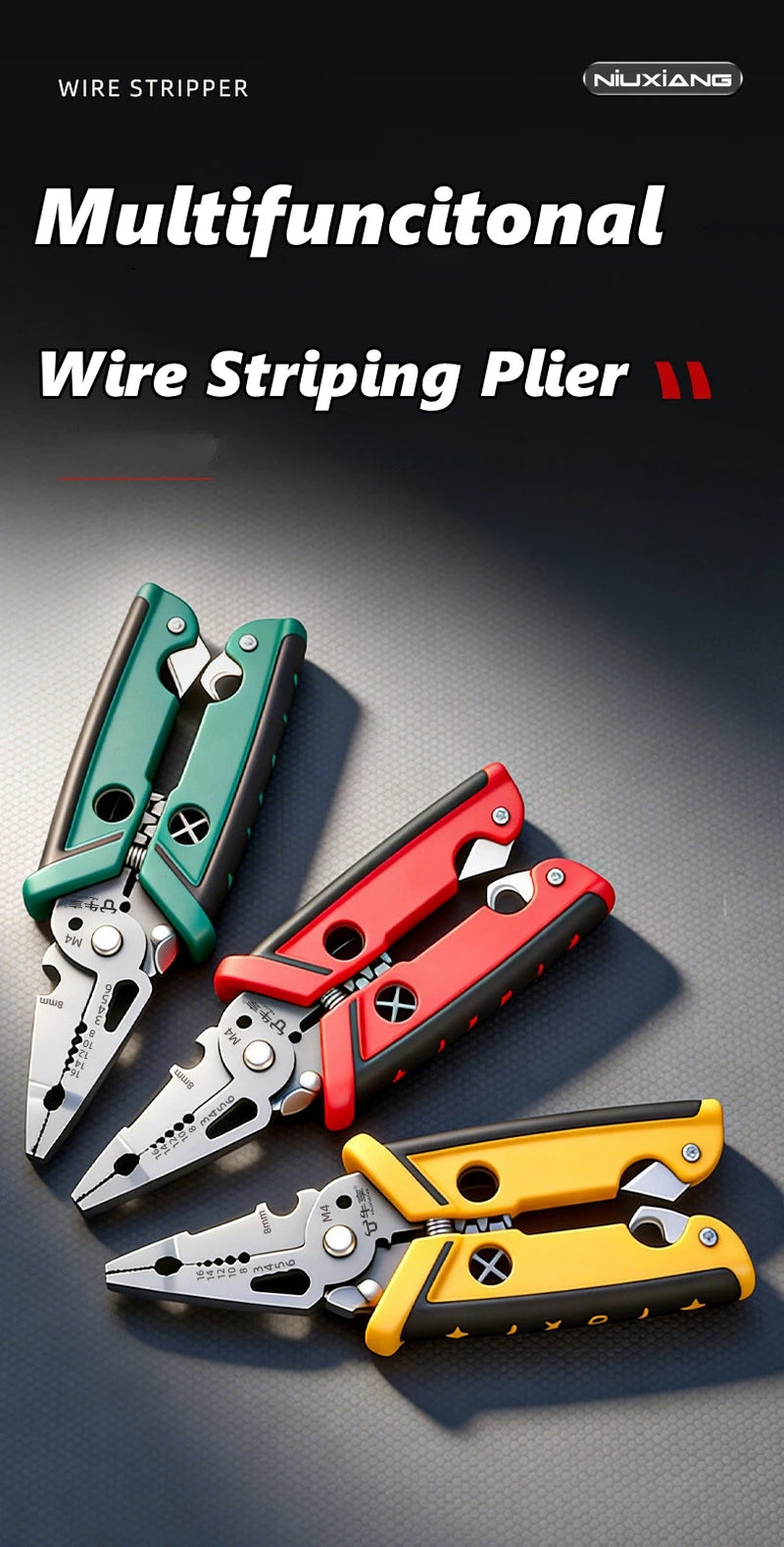 Wire Stripper Crimper Pliers 18-in-1 for Electrical Work