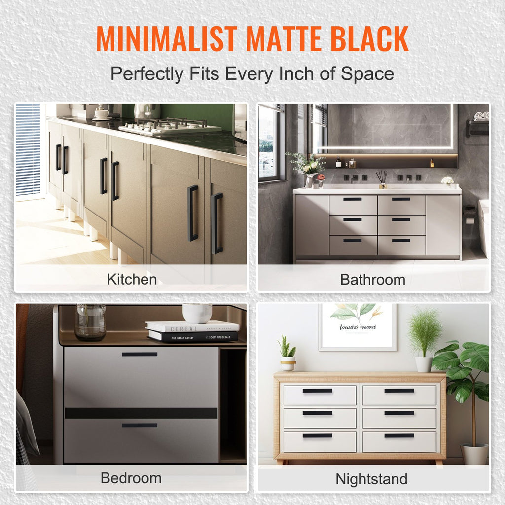 30 Pack Matte Black Cabinet Pulls 3.86 in Stainless Steel Handles – image 6