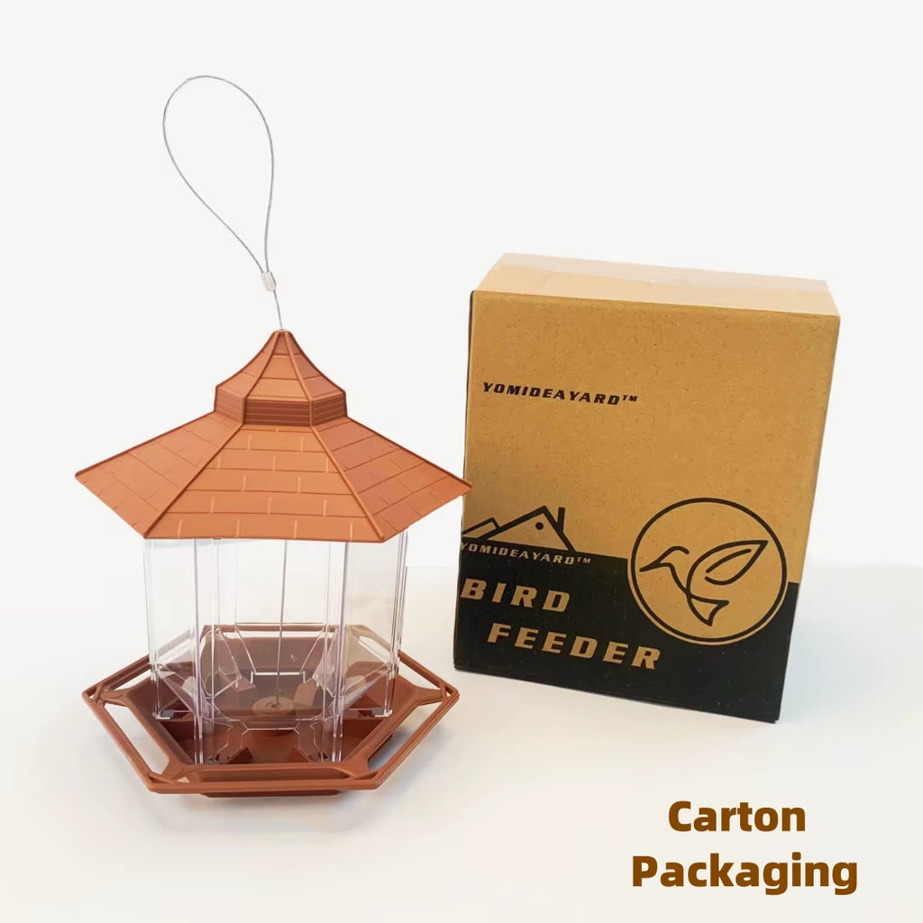 Hanging Bird Feeder - Gazebo Style Multi-Port Seed Feeder
