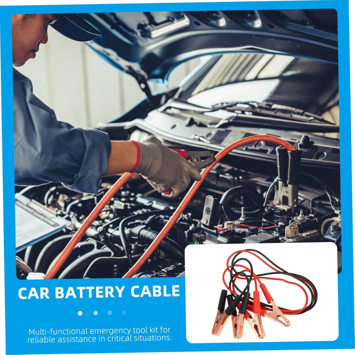 Jumper Cables for Car & Truck Battery, Heavy-Duty Booster Cables