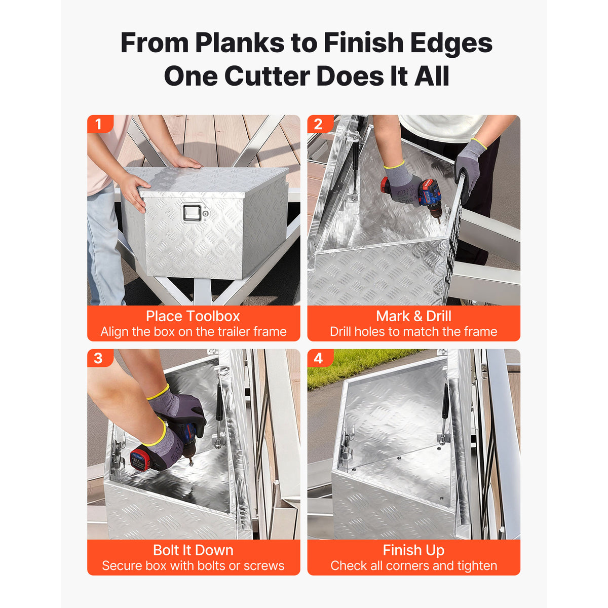 Trailer Tongue Box – 26 x 13 x 12 in Aluminum Tool Box with Lock – image 5