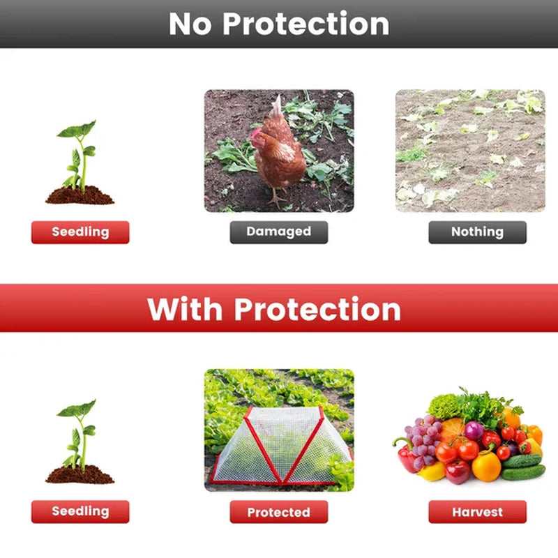 Plant Cover Cages 4 Pack Garden Row Netting Frost Guard – image 5