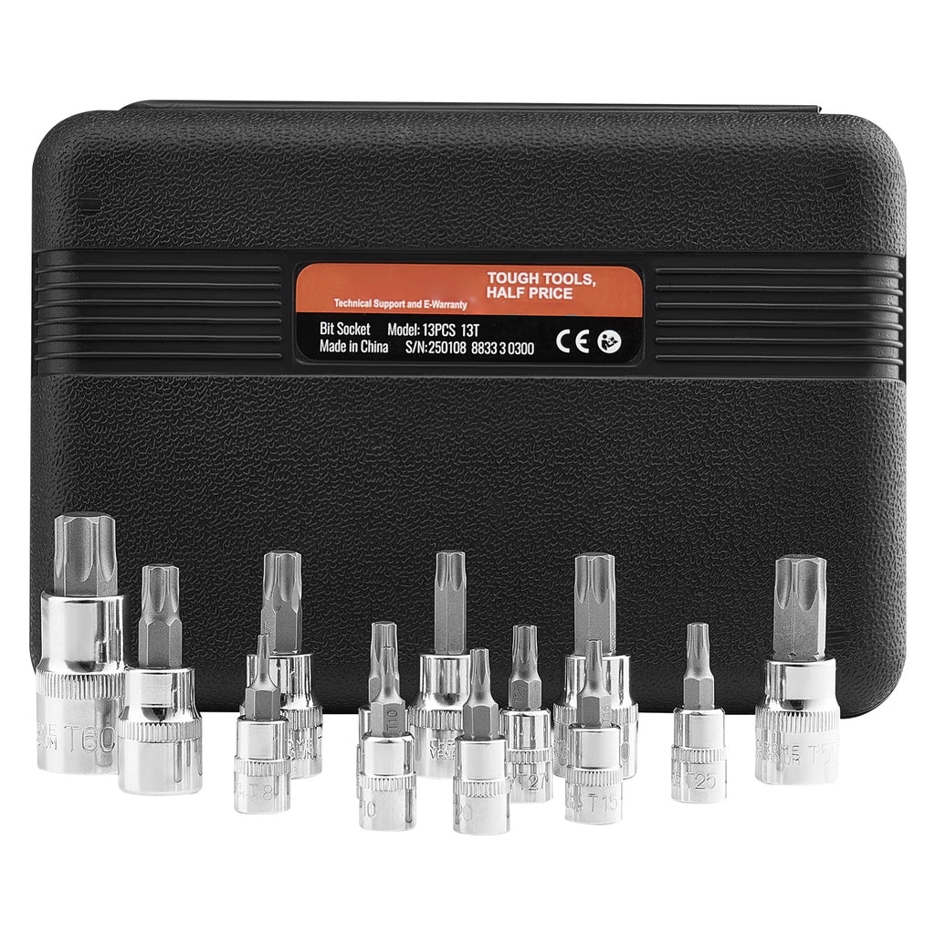 Torx Bit Socket Set, 13-Piece T8-T60 Star Sockets with Storage Case – image 11