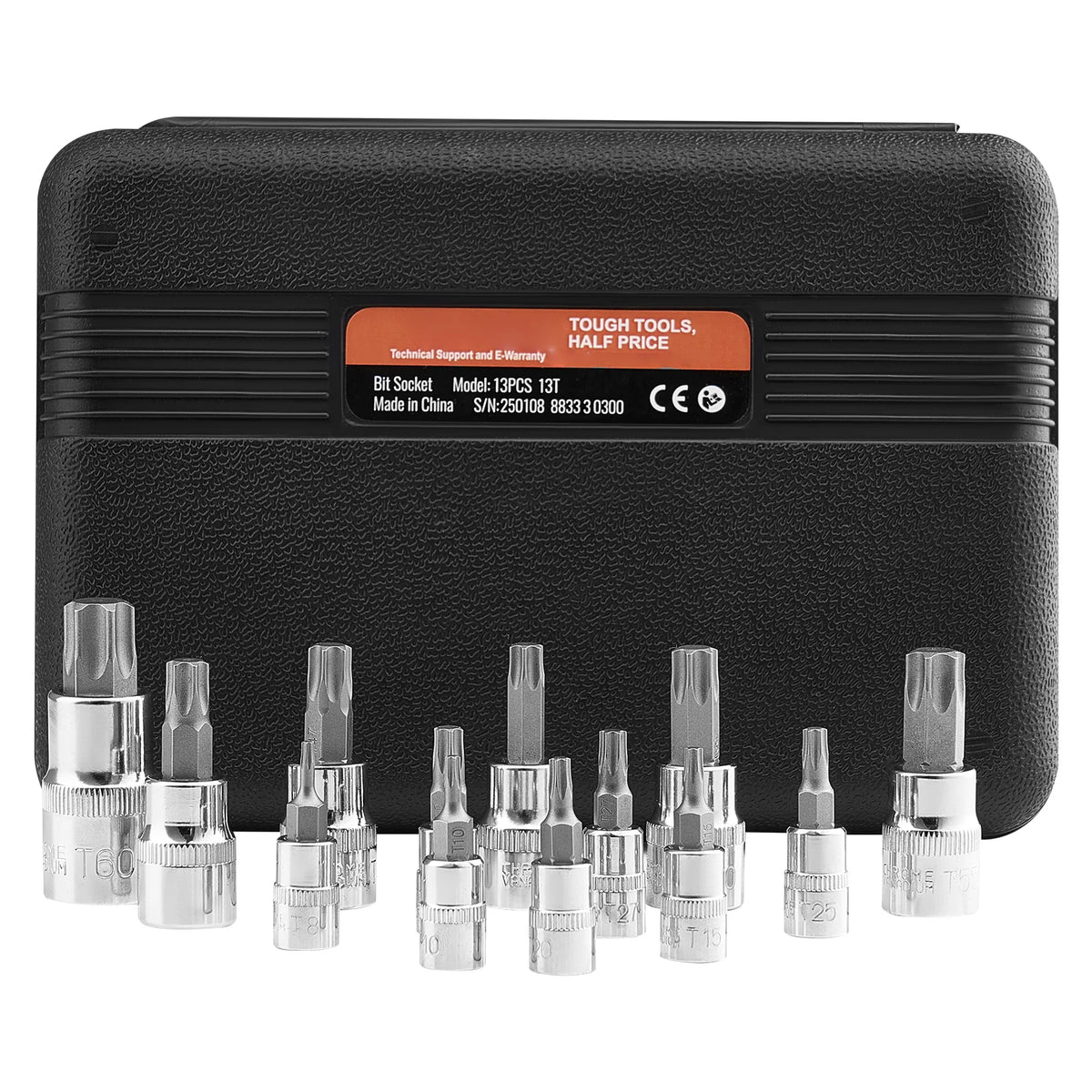 Torx Bit Socket Set, 13-Piece T8-T60 Star Sockets with Storage Case – image 11
